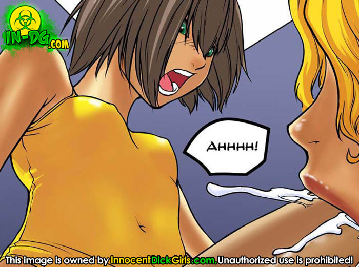 Christine runs to the changing cabanas to hide her big dick. #69368073