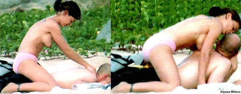Alyssa Milano, une célébrité aux gros seins, exhibe sa belle poitrine.
 #75038346