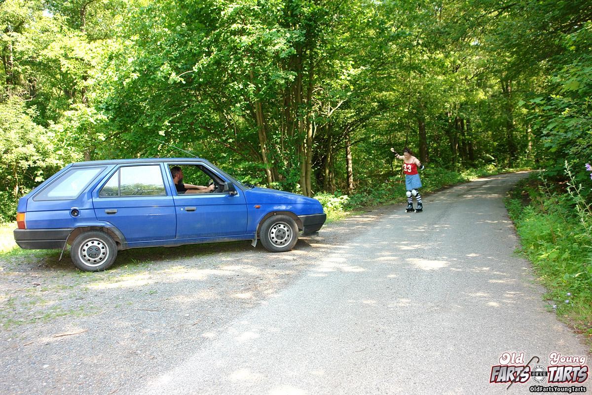 Skating teen fucked by an old men in the bushes #75518241