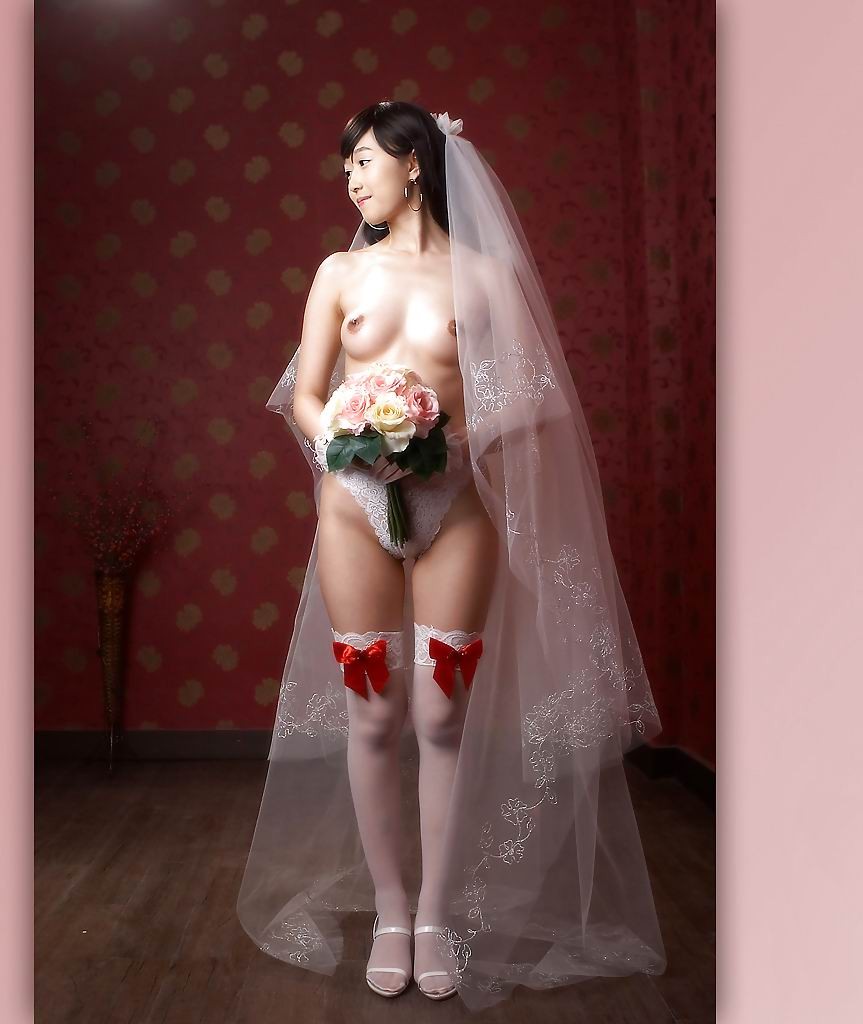 hot asian bride in white stockings #69741795
