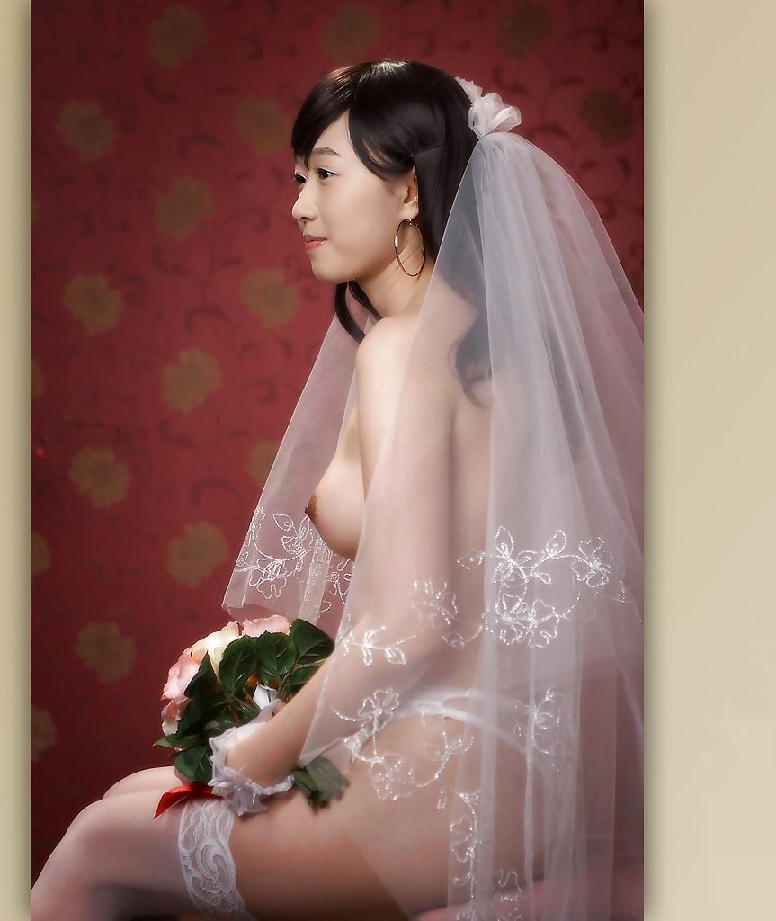 hot asian bride in white stockings #69741841