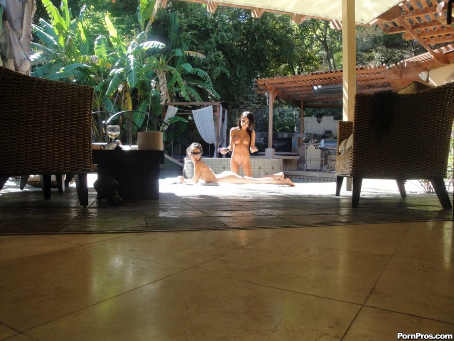 Two sun bathing babes filmed by a secret webcam #79353929