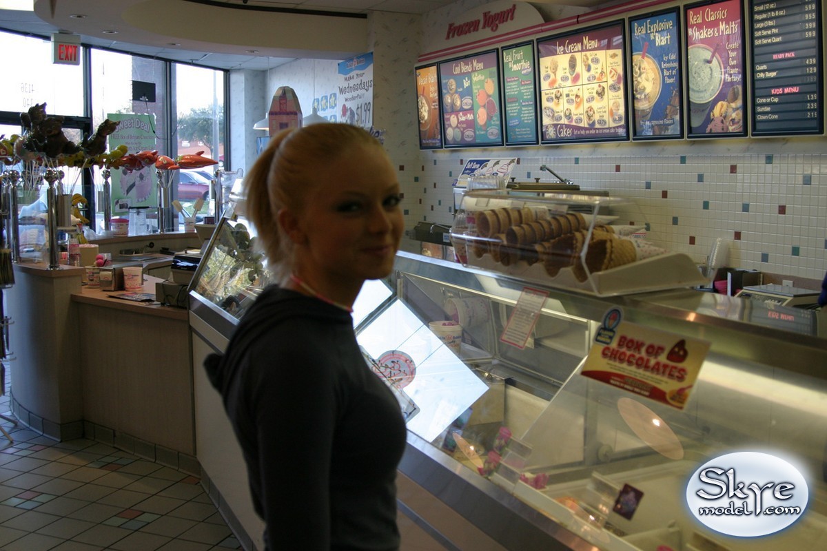 Blonde amateur teen licks ice cream #67218081