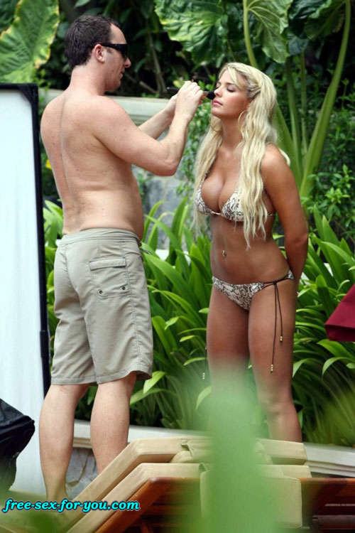 Gemma Atkinson sexy bikini posing in pool for paparazzi #75433354