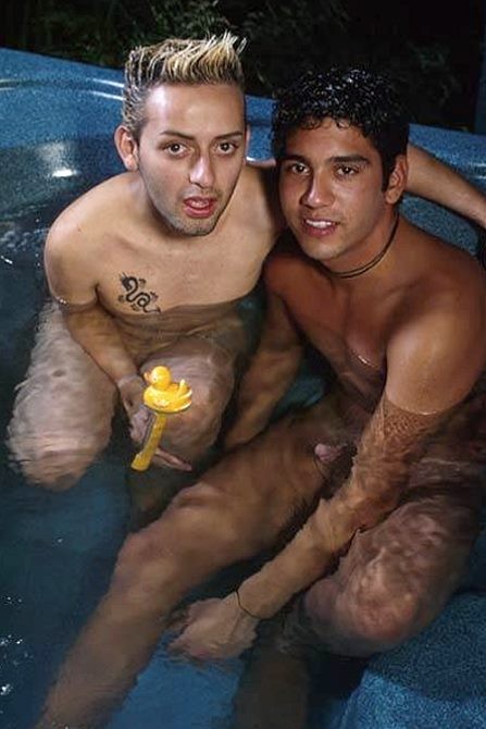 Latino twinks enjoy mutual blowing and screwing in jacuzzi #76969167