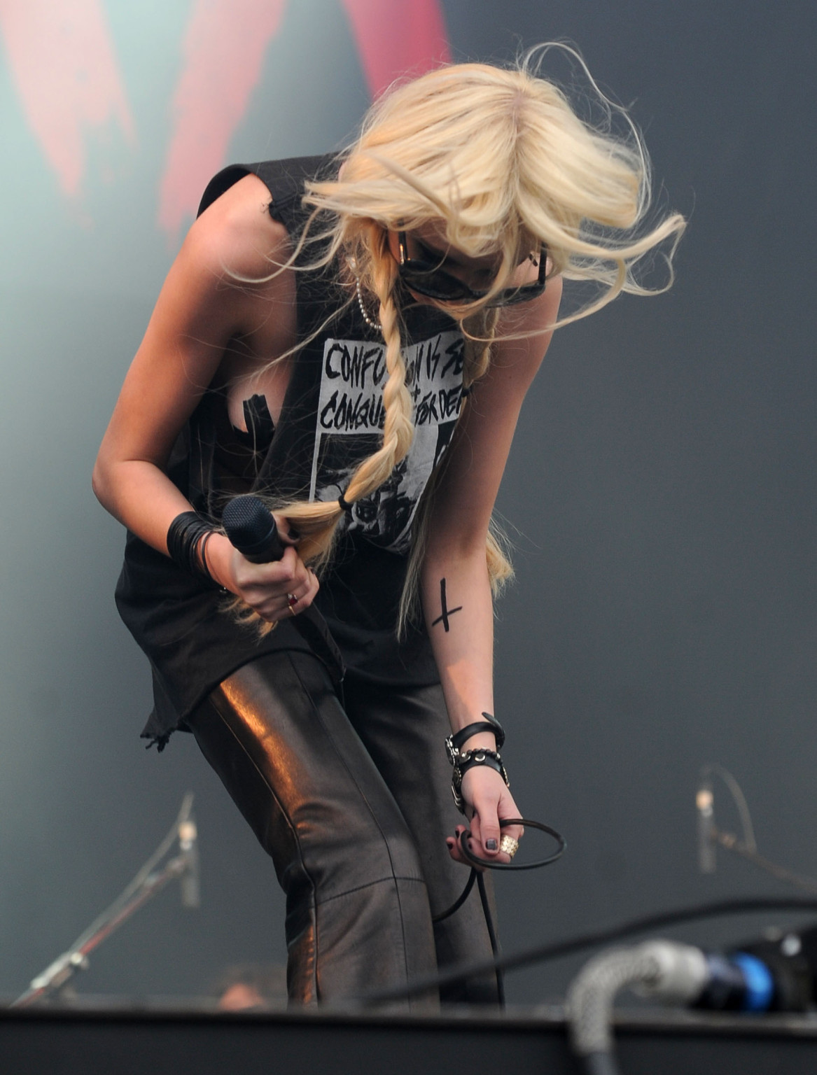 Taylor Momsen performing with taped nipples on 2011 Download Festival #75300093