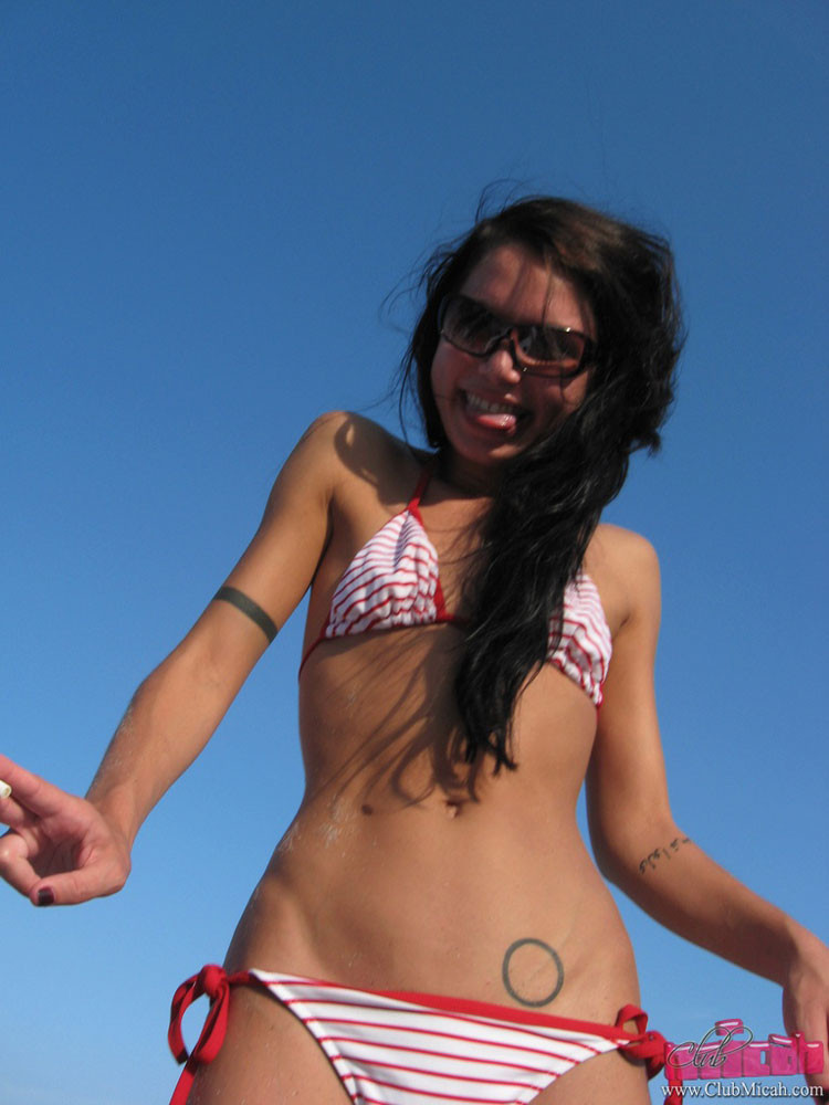 Micah Moore in bikini at the beach #72291001