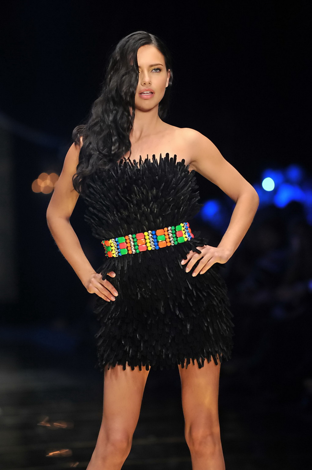 Adriana Lima busty  leggy wearing skimpy outfit at the Dosso Dossi fashion show  #75243953