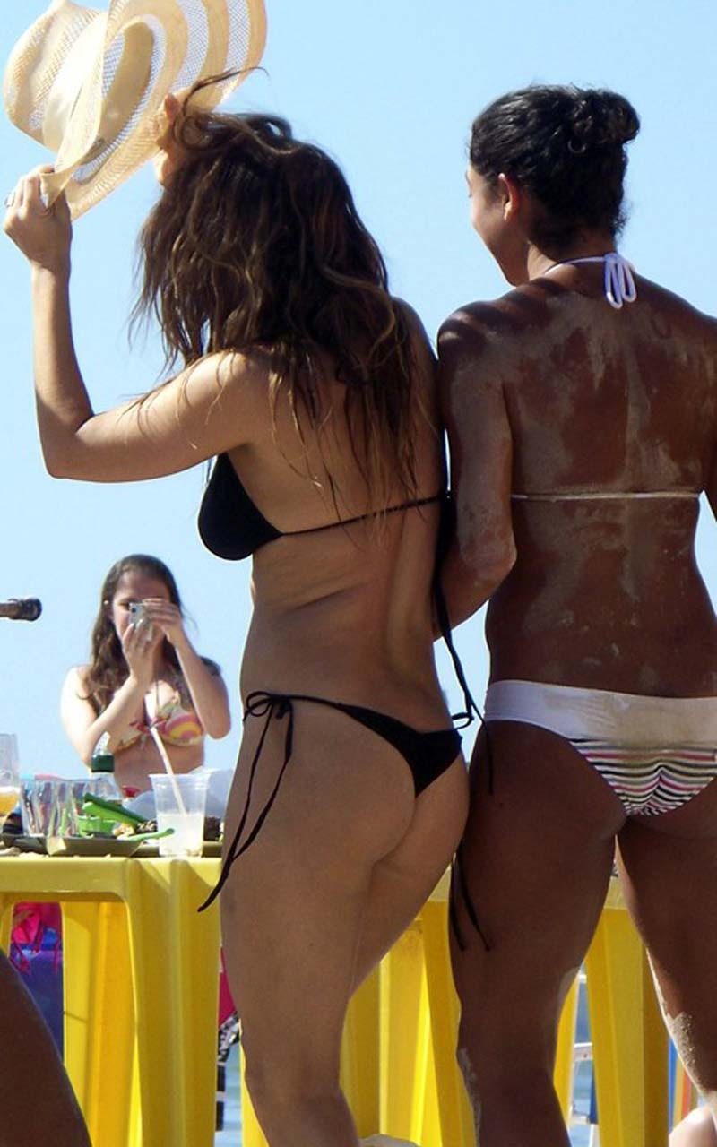 Stacy Fergie Ferguson exposing sexy body and hot ass in thong on beach #75308757