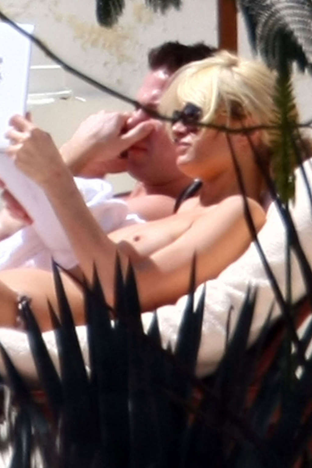 Paris Hilton enjoying on pool in topless very hot photos #75356402