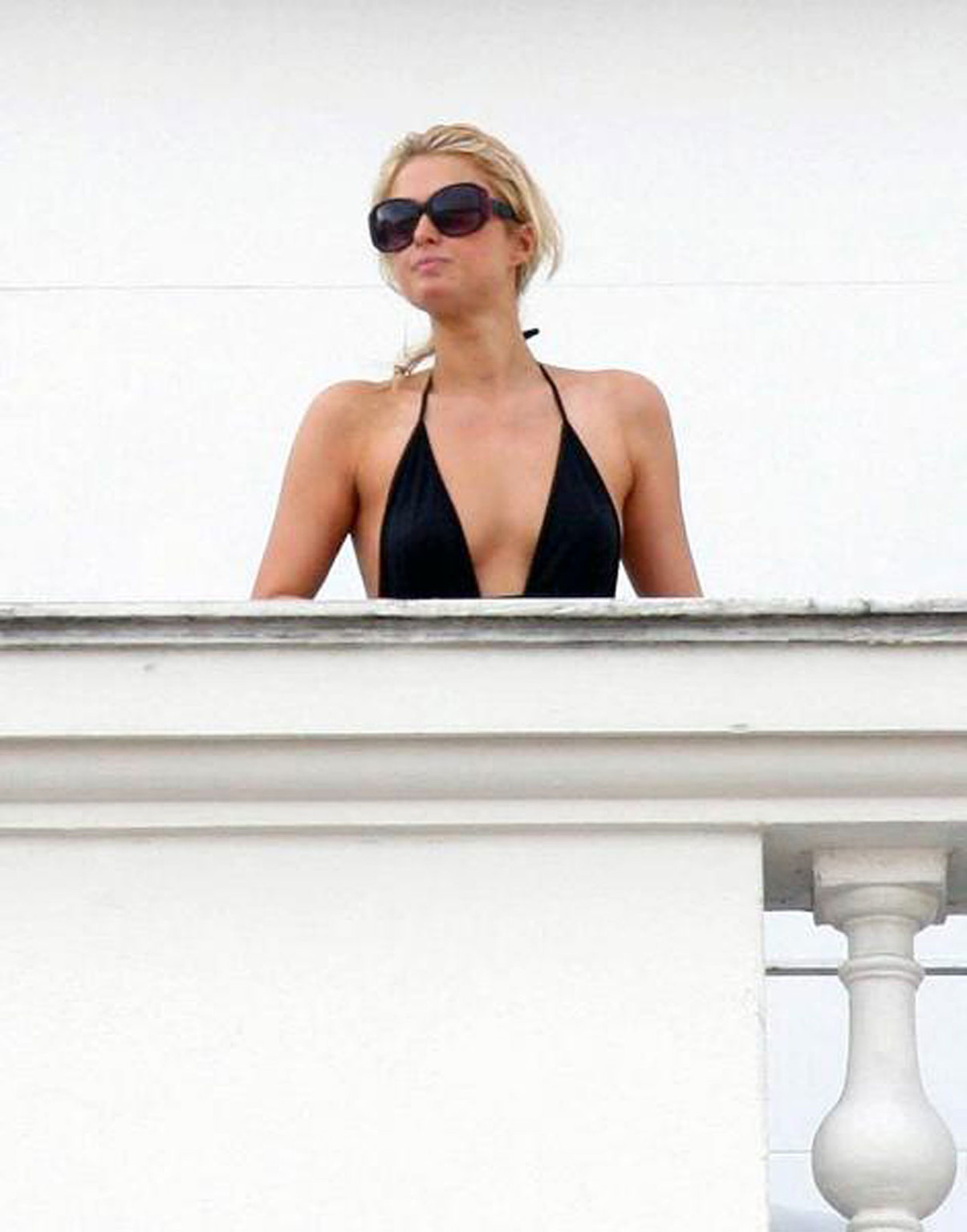 Paris Hilton enjoying on pool in topless very hot photos #75356463