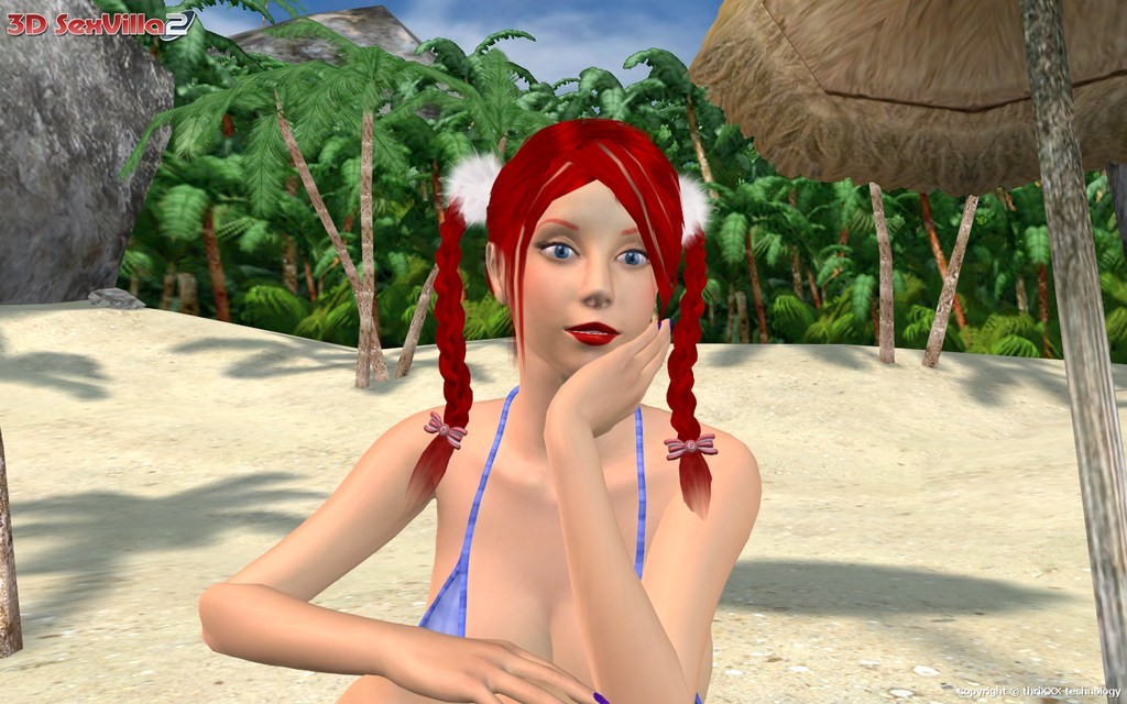 3d jentai babe va grand et noir à la plage
 #69527097