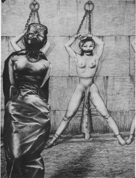 screaming women chained in dungeon #69691850