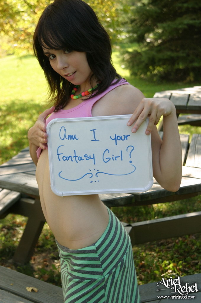 Amateur teen poses outside #67693019