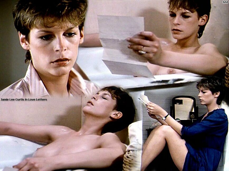 tomboy actress Jamie Lee Curtis nude and see thru lingerie #75370561
