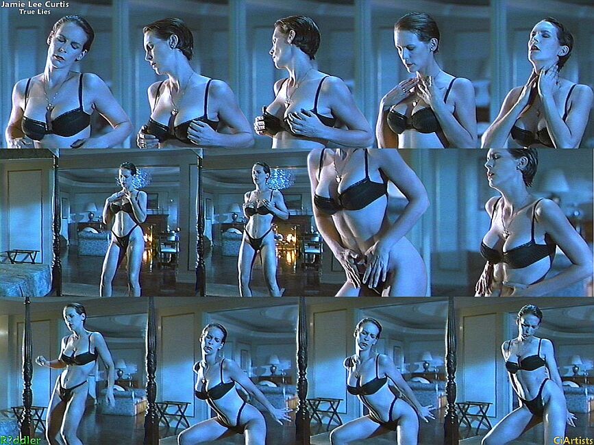 tomboy actress Jamie Lee Curtis nude and see thru lingerie #75370573
