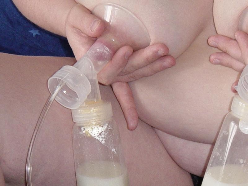 Lactating babe milking tits #75497697