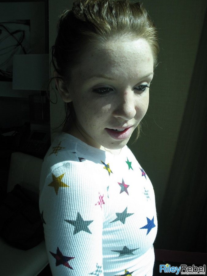 Redhead teen Riley Rebel shows her perky boobs #70342066