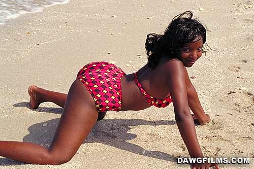 Caliente chica negro en la playa desnuda se moja el coño
 #72323403