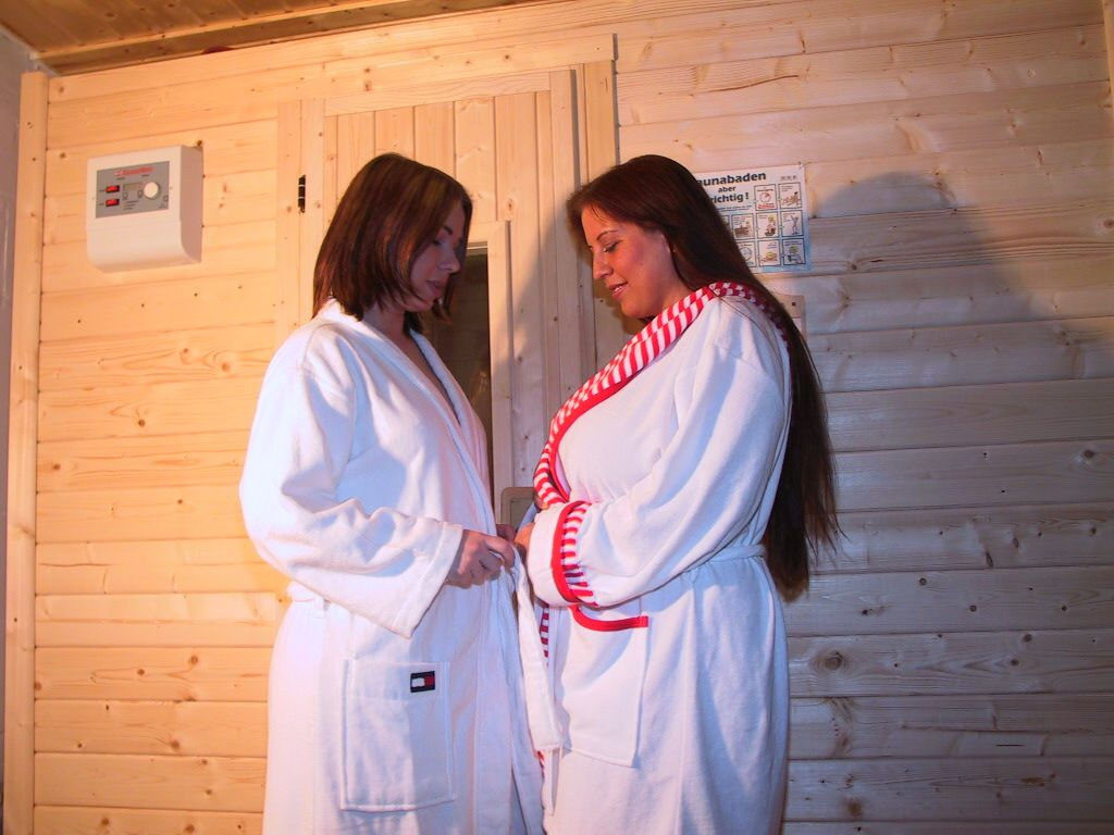 Fuckable lesbian plumpers in sauna #75521187