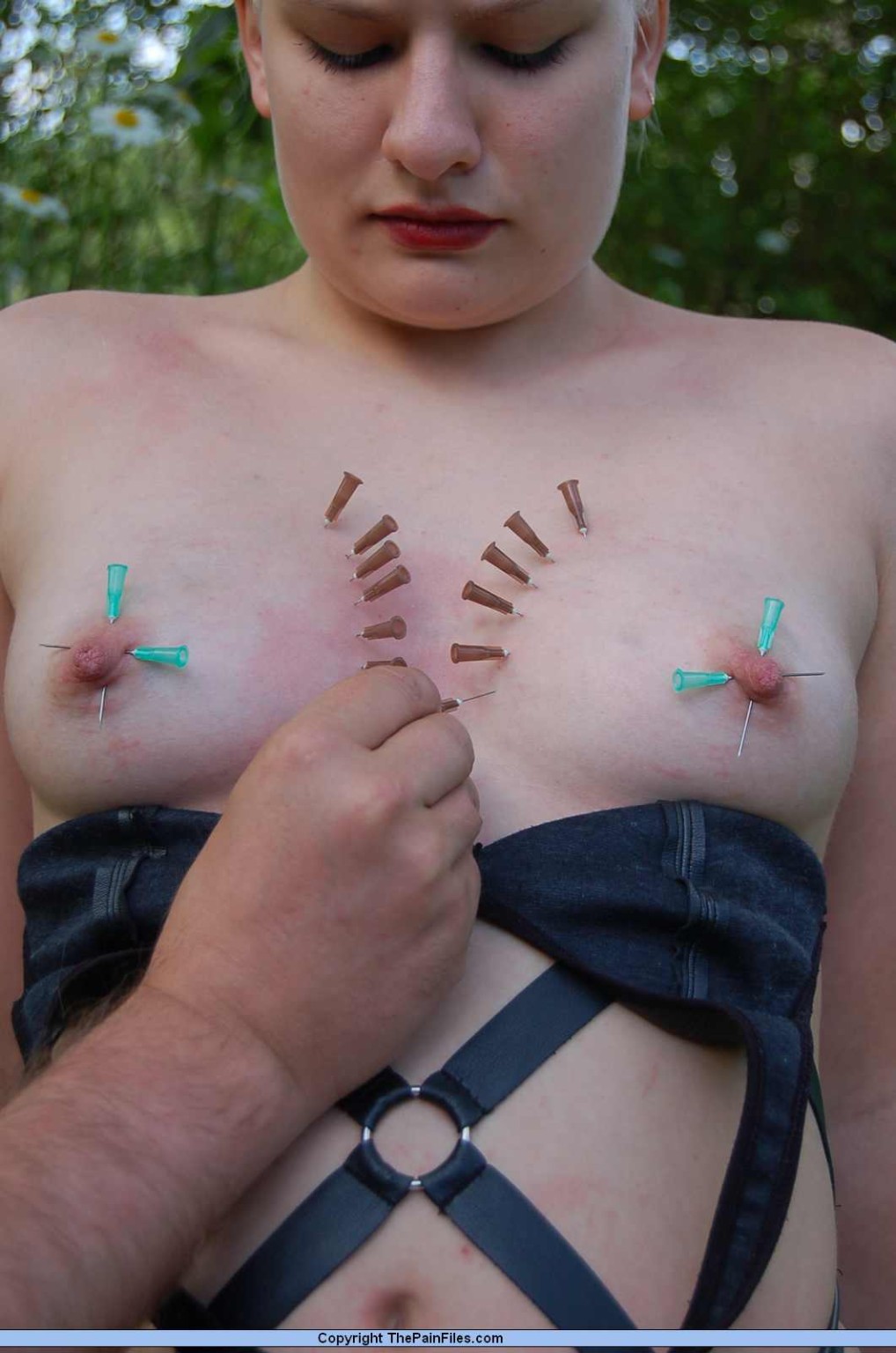 British slavegirl Chaos in needle discomfort outside #72204707