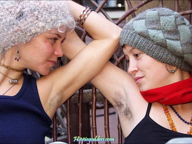 Cute n Hairy Tight Nippled Winter Day Hippie Strippers in Hats #77320589