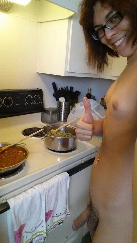 Cute tomboy shemale in random shots including nude cooking, pissing like a girl  #67348847