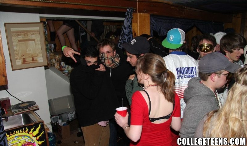 Hot College girls go wild and get hammered hard when drunk at a Mardi Gras party #67723935