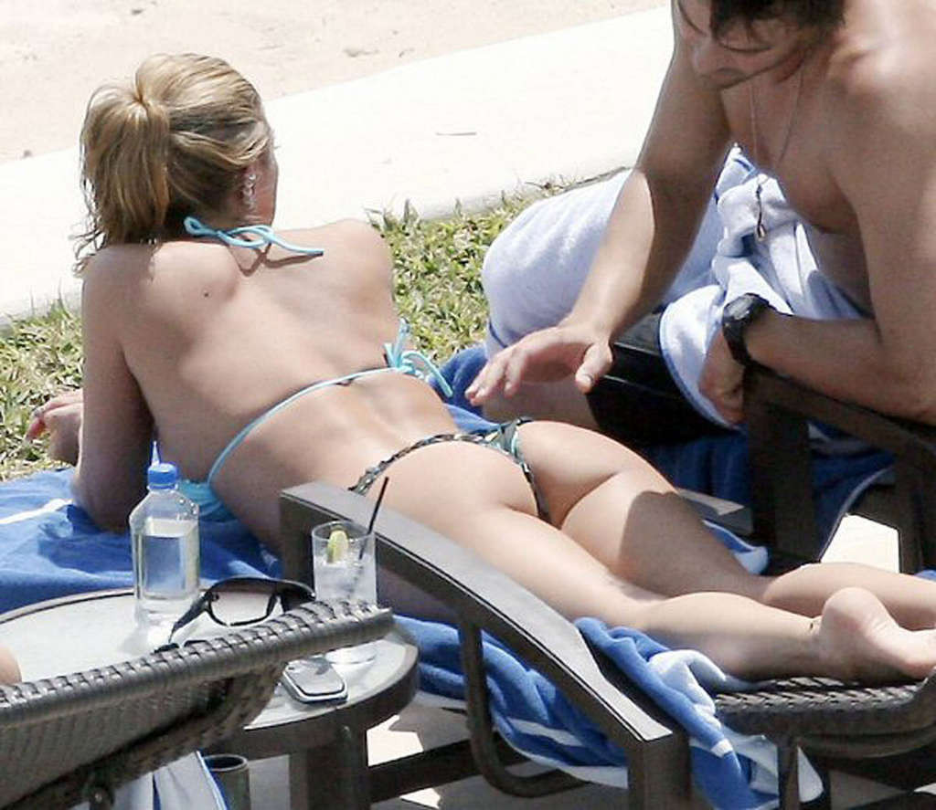 Stacy Ferguson exposing fucking sexy body and hot ass in bikini on beach #75327709