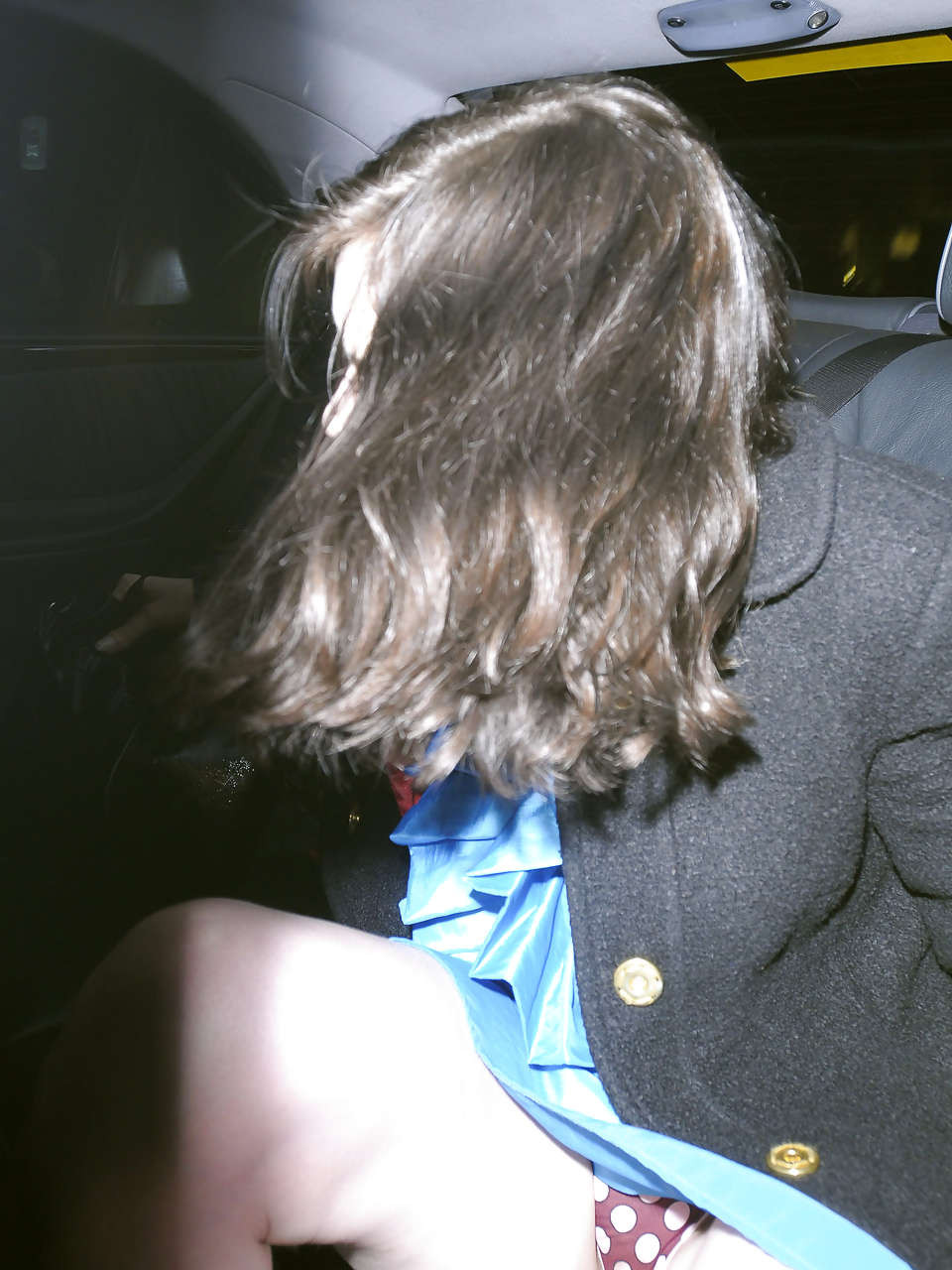 Sophie Ellis Bextor showing her panties upskirt in car paparazzi pictures #75295984