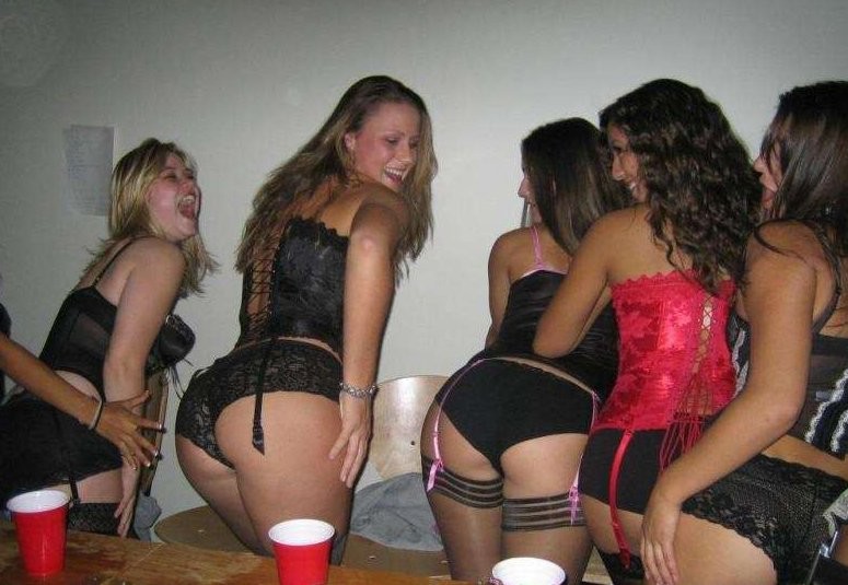 Drunk college girls flashing perky teen tits and sexy asses #68396756