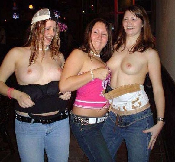 Drunk college girls flashing perky teen tits and sexy asses #68396775