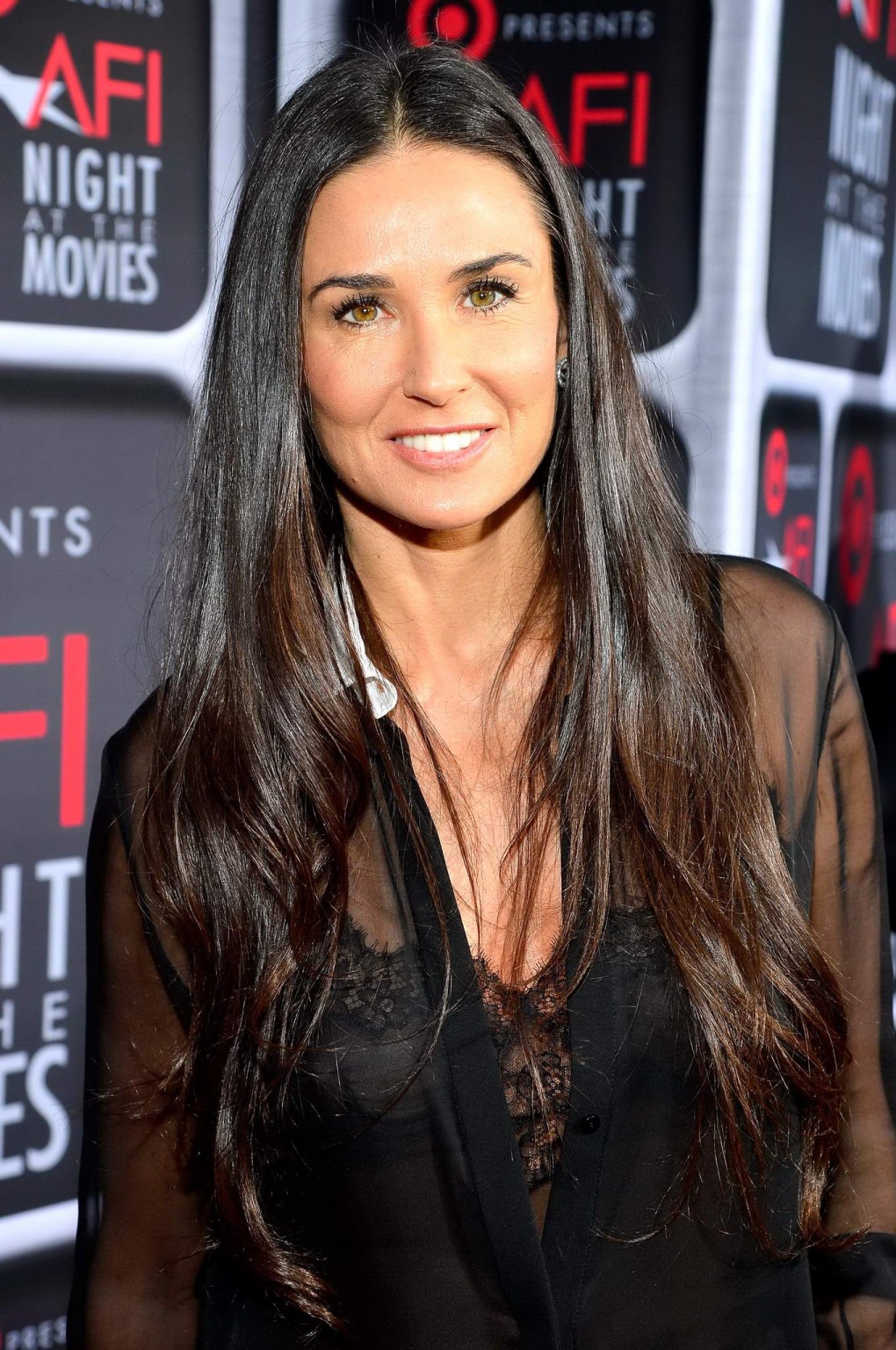 Demi Moore shows off her big boobs wearing a see through bra  shirt at the ArcLi #75234192