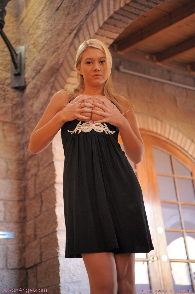 Busty blonde teen flashing her boobs in the museum #73845725