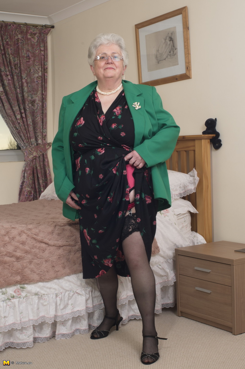 British granny playing with her voluptous body #67437030