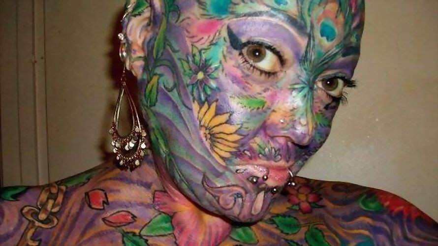 extremely tattooed and pierced heads #67372240