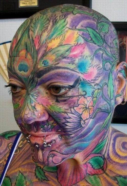 extremely tattooed and pierced heads #67372288