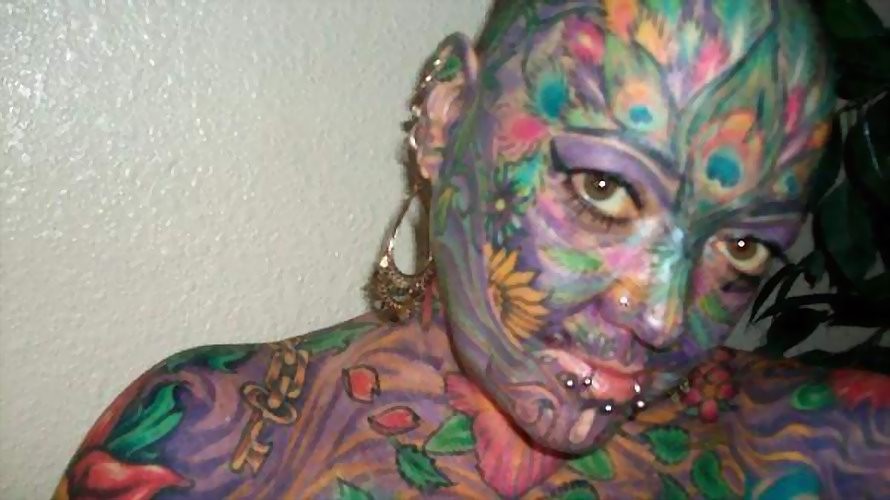 extremely tattooed and pierced heads #67372305