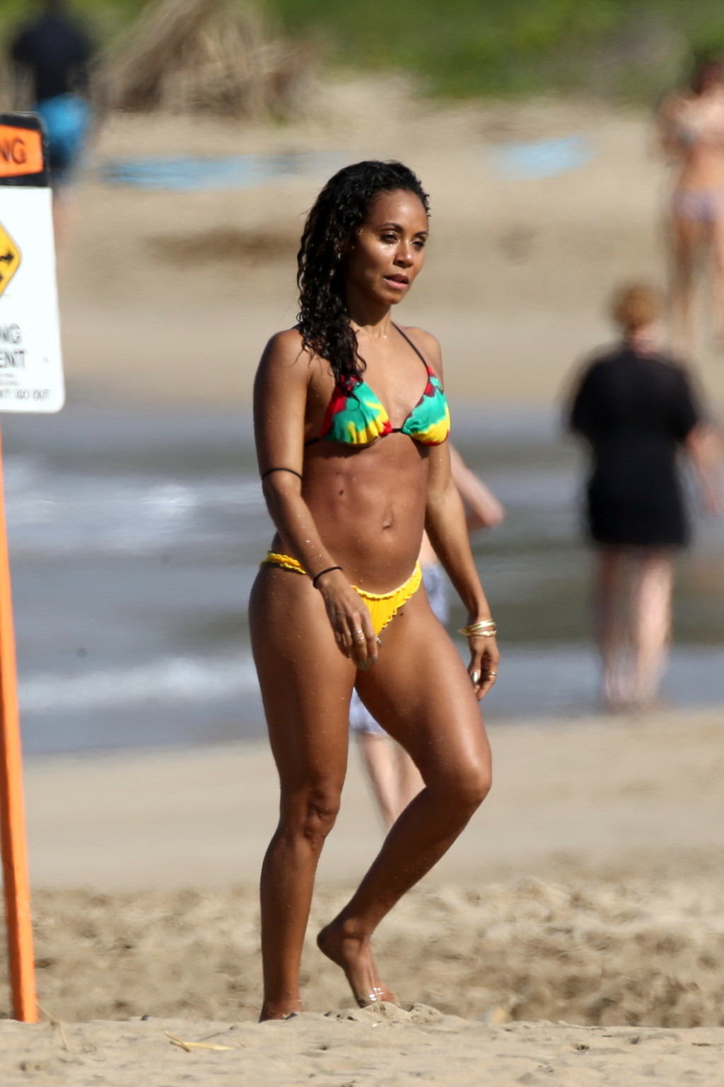 Jada Pinkett Smith shows off her booty wearing bikini on a Hawaiian beach #75176397