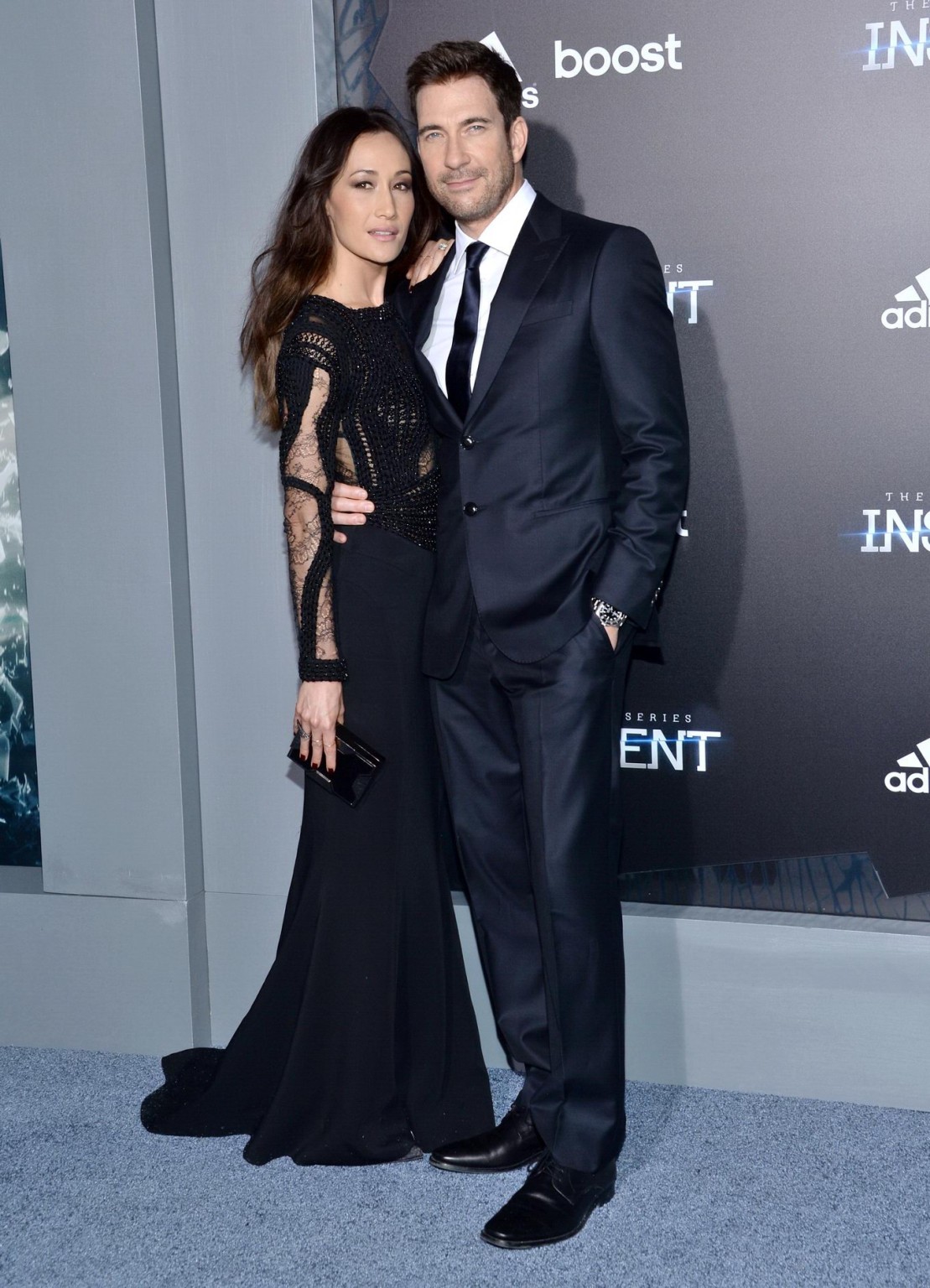 Maggie Q braless wearing a partially see through dress at the Insurgent premiere #75169867