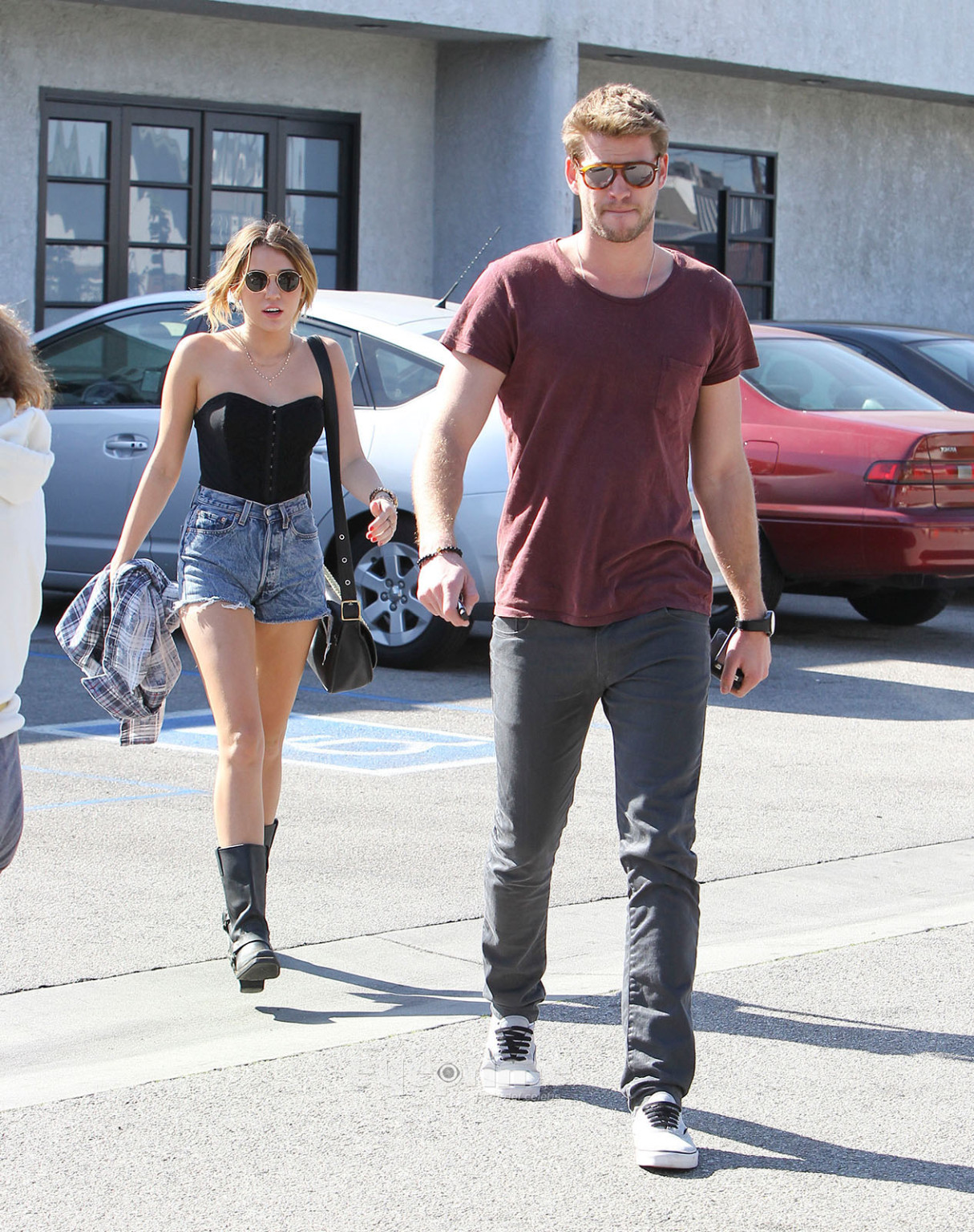 Miley Cyrus leggy wearing hotpants  boots in Hollywood #75274766