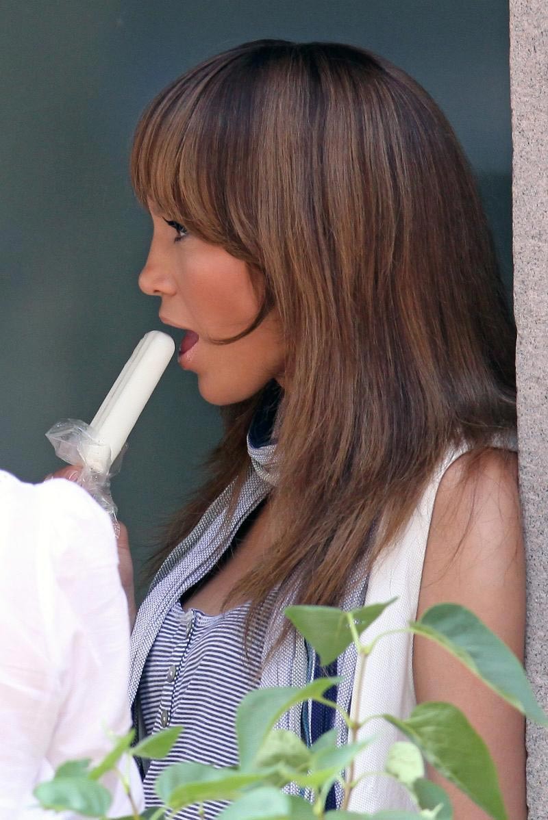 Jennifer Lopez licking icecream and nice see thru #75387814