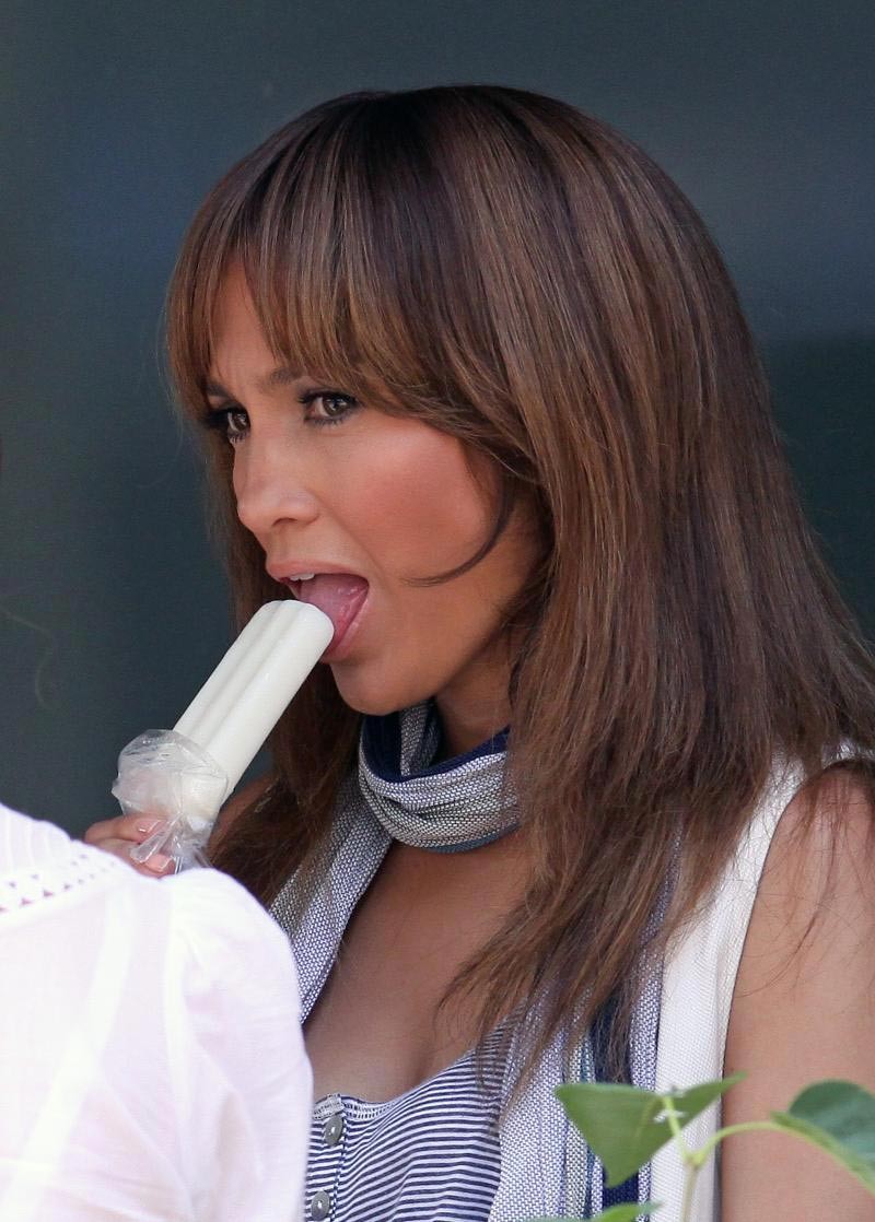 Jennifer Lopez licking icecream and nice see thru #75387816
