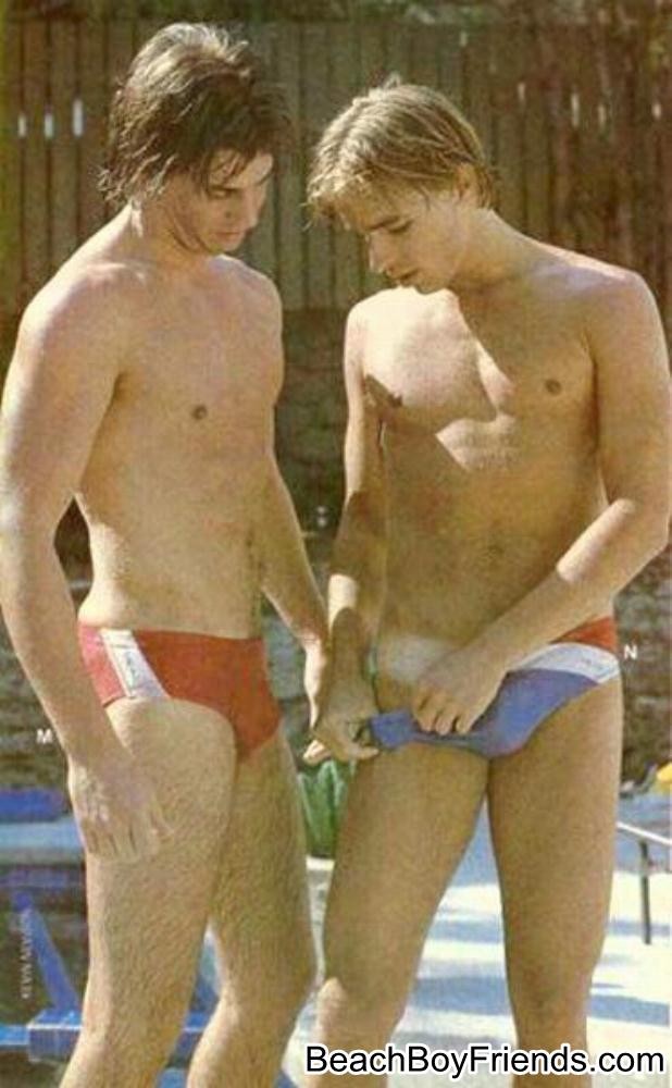 Hunk boys enjoy walking around at the beach topless #76944473