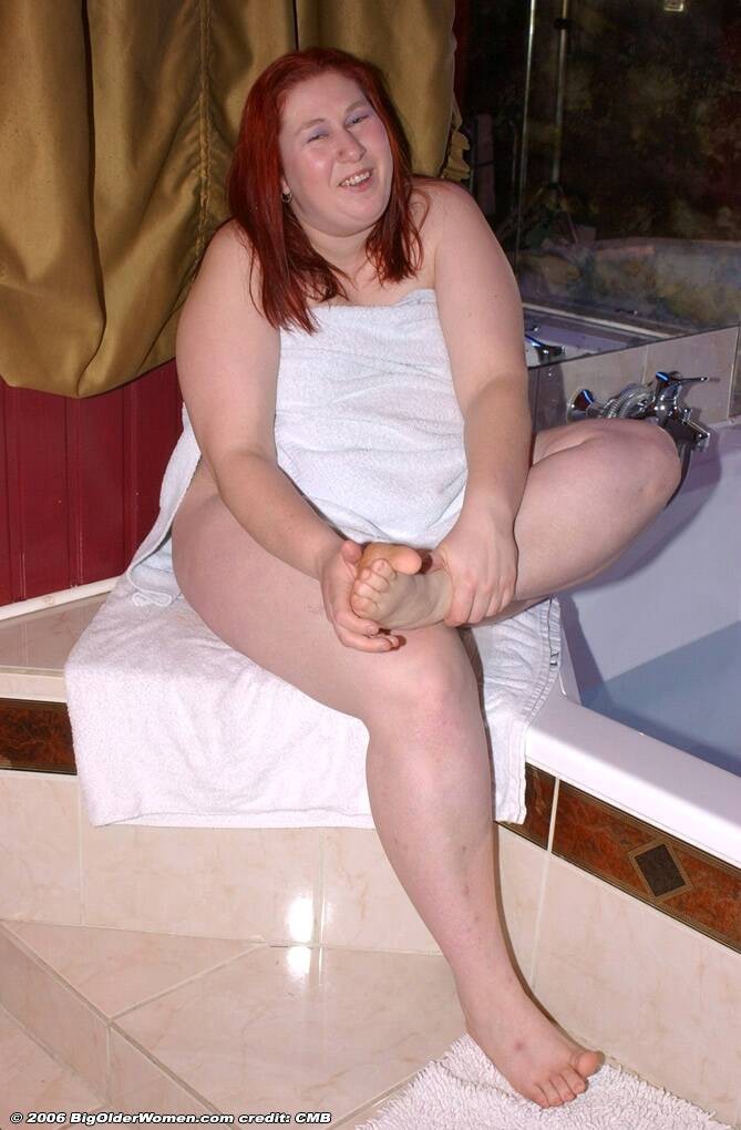 Redhead fatty showing off her pussy! #75571983