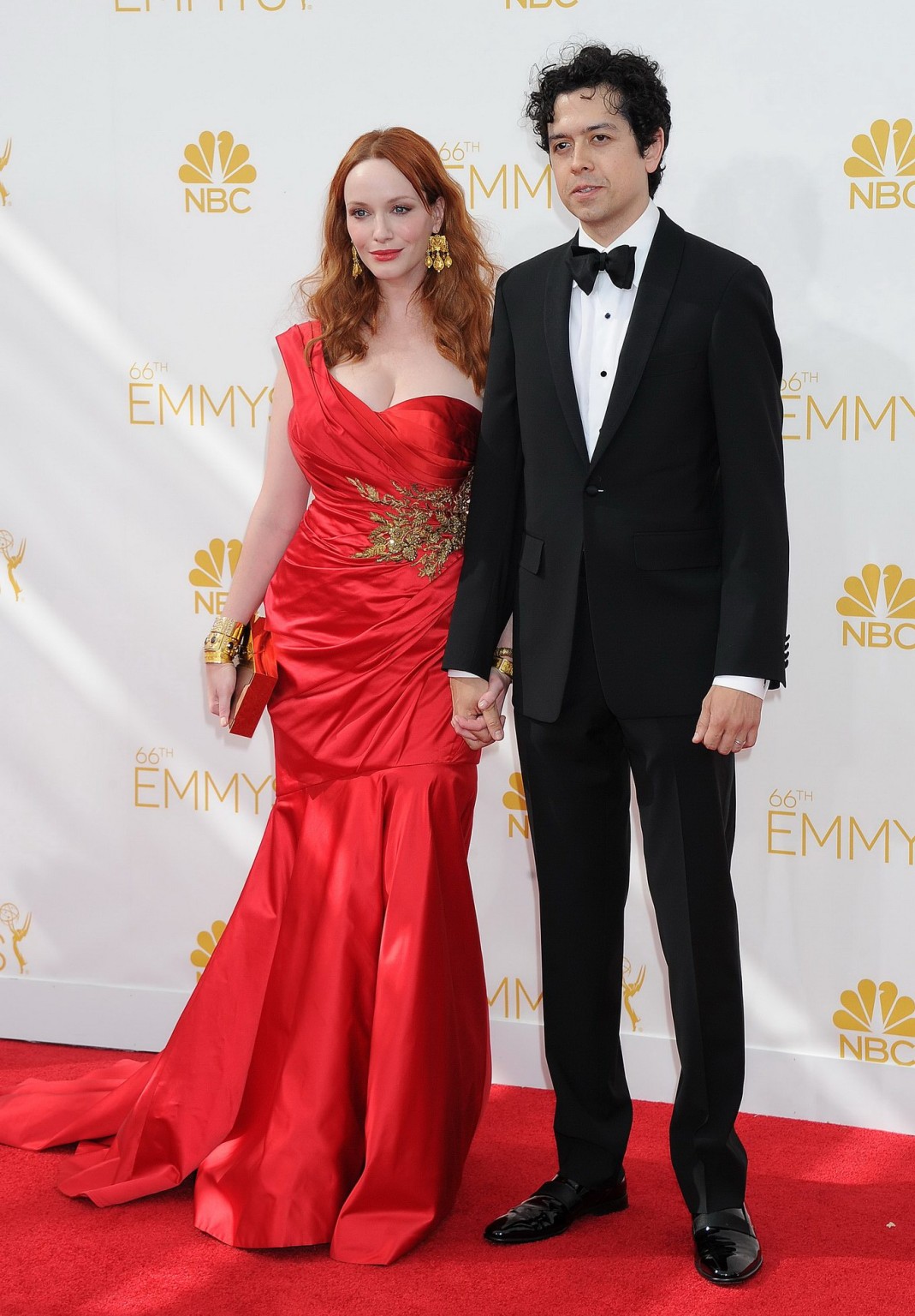 Christina Hendricks mostrando enorme scissione al 66 ° annuale primetime emmy awar
 #75187650