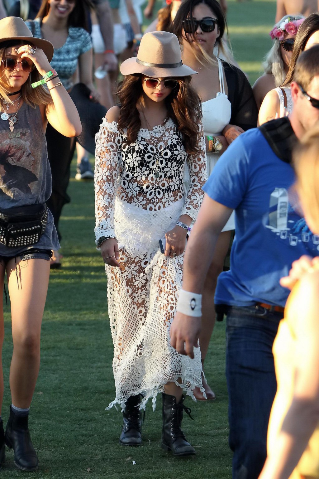 Selena Gomez seethru to underwear with leggy Jenner sisters #75199717