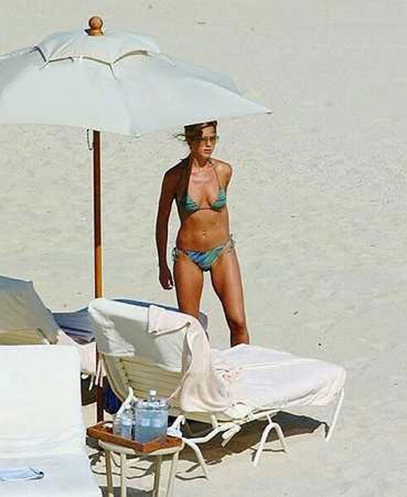 Jennifer Aniston showing topless on the beach #75313936