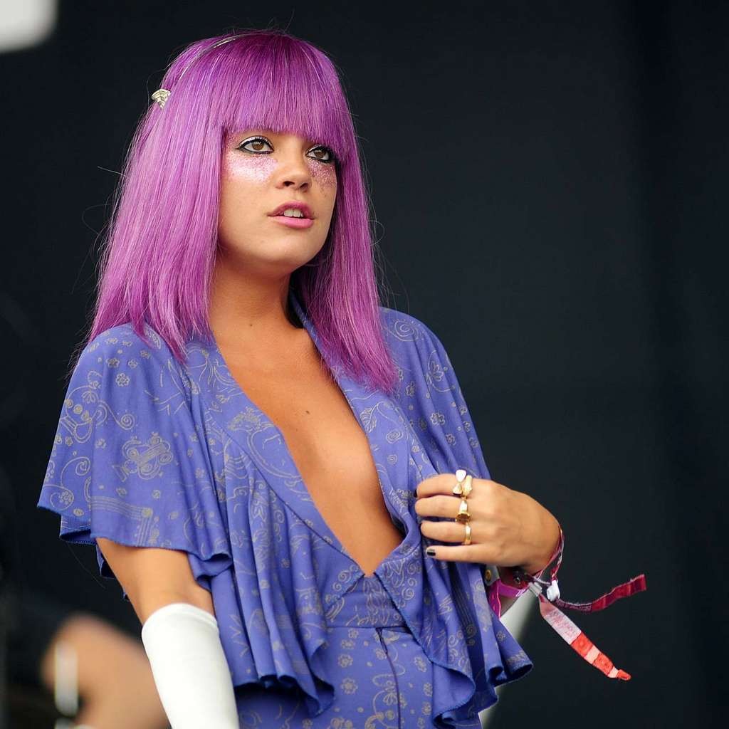 Lily Allen caught sunbathing topless on yacht and nipple slip paparazzi shoots #75334136