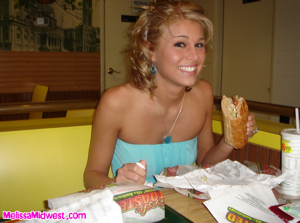 Melissa Midwest getting naked at subway #67555523